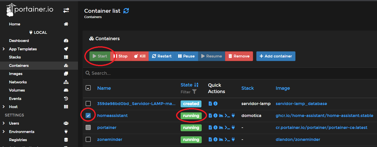Actualizar un contendor Docker en Portainer paso 6